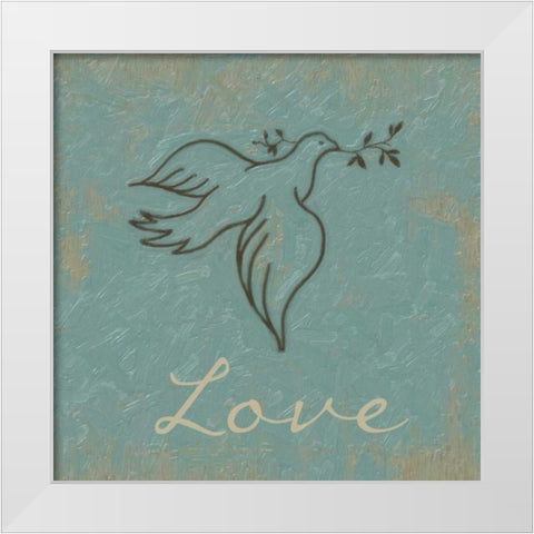 Love White Modern Wood Framed Art Print by Greene, Taylor
