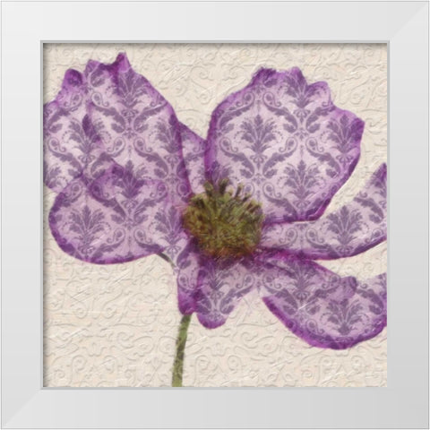 PATTEREND PETALS I White Modern Wood Framed Art Print by Greene, Taylor