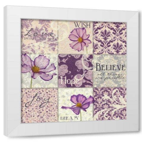 Plum Patch White Modern Wood Framed Art Print by Greene, Taylor