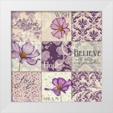 Plum Patch White Modern Wood Framed Art Print by Greene, Taylor
