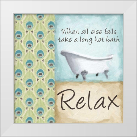 WHEN ALL ELSE FAILS White Modern Wood Framed Art Print by Greene, Taylor