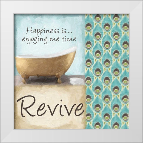 ME TIME White Modern Wood Framed Art Print by Greene, Taylor