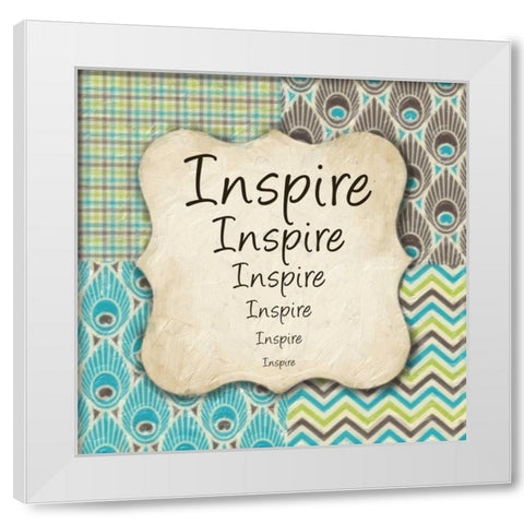 INSPIRES White Modern Wood Framed Art Print by Greene, Taylor