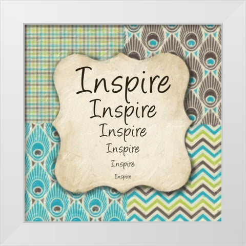 INSPIRES White Modern Wood Framed Art Print by Greene, Taylor