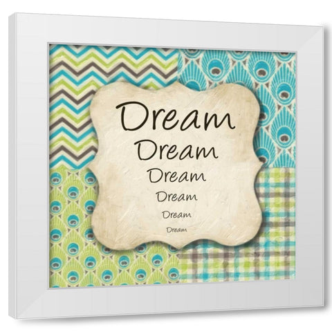 DREAMS White Modern Wood Framed Art Print by Greene, Taylor