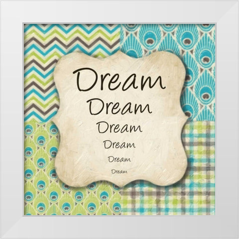 DREAMS White Modern Wood Framed Art Print by Greene, Taylor