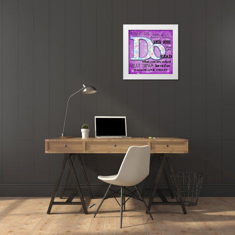 Do White Modern Wood Framed Art Print by Greene, Taylor