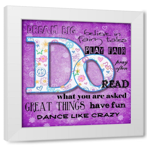Do White Modern Wood Framed Art Print by Greene, Taylor