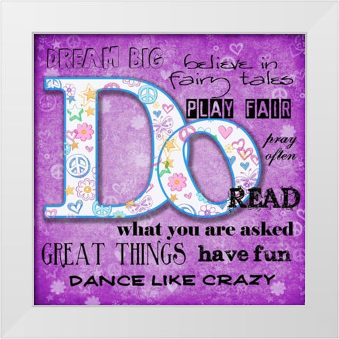Do White Modern Wood Framed Art Print by Greene, Taylor