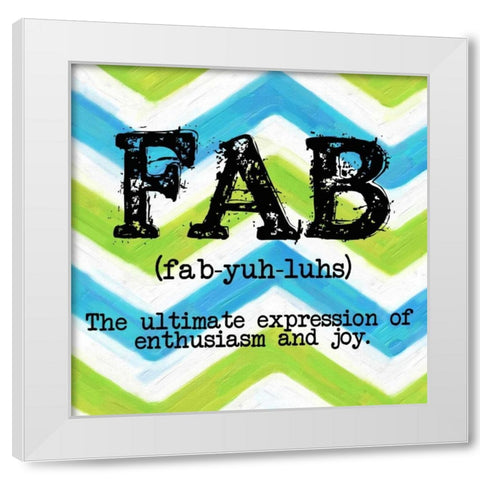 FAB White Modern Wood Framed Art Print by Greene, Taylor