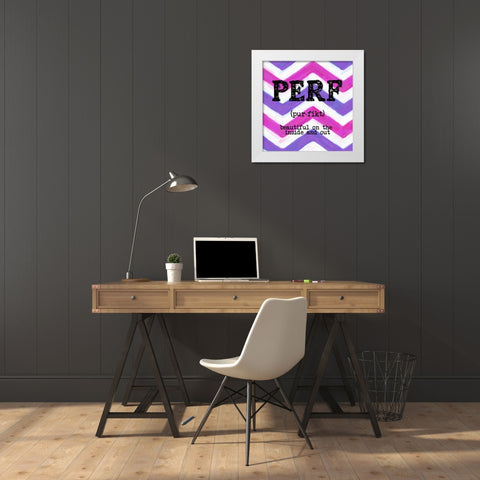 PERF White Modern Wood Framed Art Print by Greene, Taylor