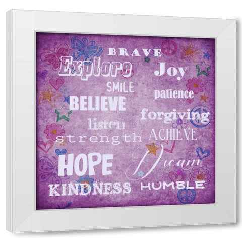 Humble Brave White Modern Wood Framed Art Print by Greene, Taylor