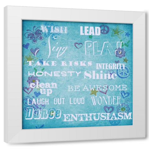 Take Risks White Modern Wood Framed Art Print by Greene, Taylor