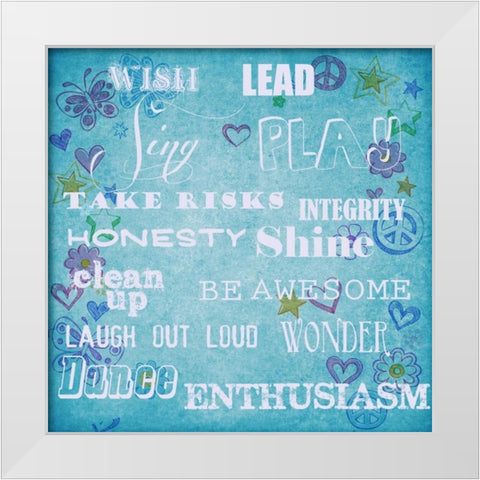 Take Risks White Modern Wood Framed Art Print by Greene, Taylor