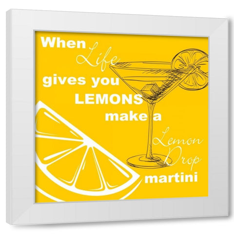 Lemon Drop White Modern Wood Framed Art Print by Greene, Taylor