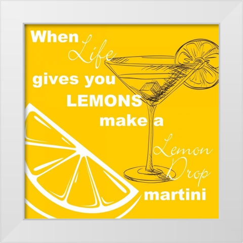 Lemon Drop White Modern Wood Framed Art Print by Greene, Taylor