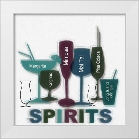 SPIRITS A White Modern Wood Framed Art Print by Greene, Taylor
