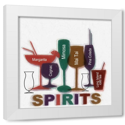 SPIRITS White Modern Wood Framed Art Print by Greene, Taylor