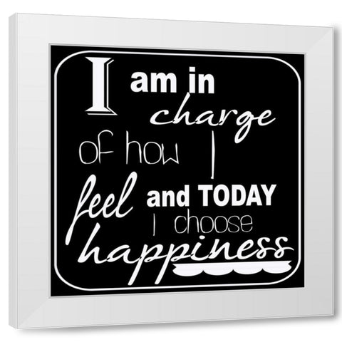Happiness White Modern Wood Framed Art Print by Greene, Taylor