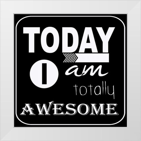 Today I Am White Modern Wood Framed Art Print by Greene, Taylor