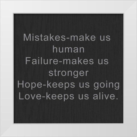 Mistakes White Modern Wood Framed Art Print by Greene, Taylor