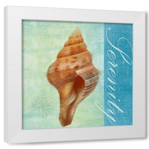 SERENITY White Modern Wood Framed Art Print by Greene, Taylor