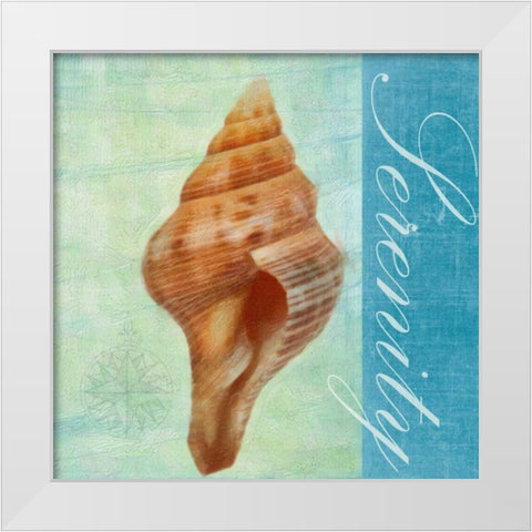 SERENITY White Modern Wood Framed Art Print by Greene, Taylor