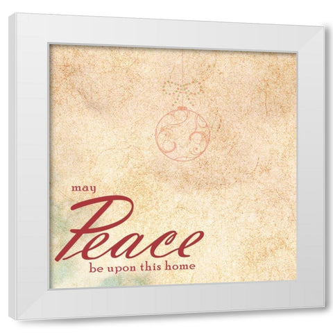 PEACE White Modern Wood Framed Art Print by Greene, Taylor