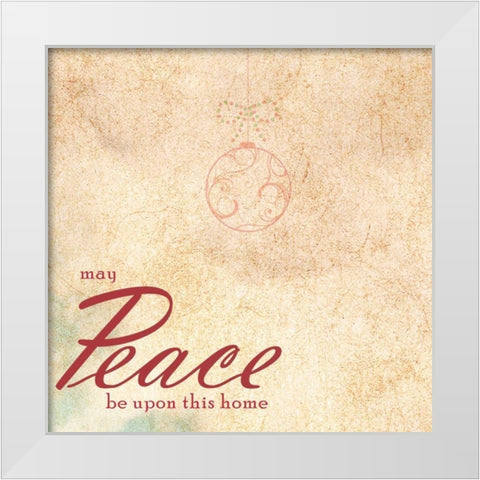PEACE White Modern Wood Framed Art Print by Greene, Taylor