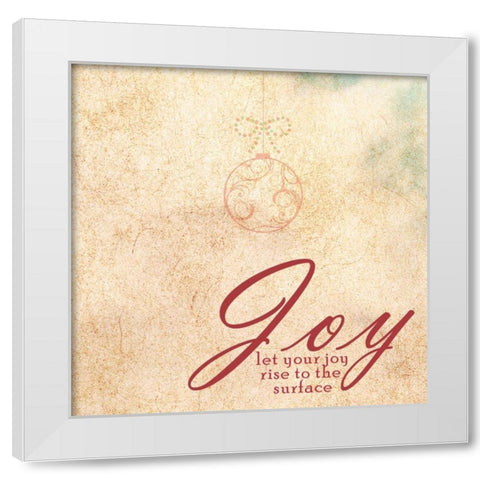 JOY White Modern Wood Framed Art Print by Greene, Taylor