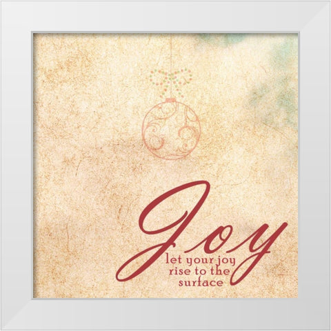 JOY White Modern Wood Framed Art Print by Greene, Taylor