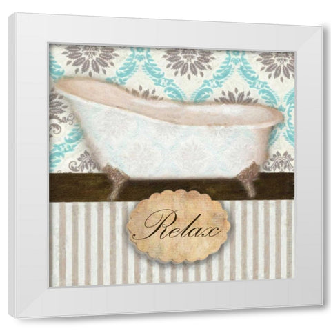 RELAX TUB A1 White Modern Wood Framed Art Print by Greene, Taylor