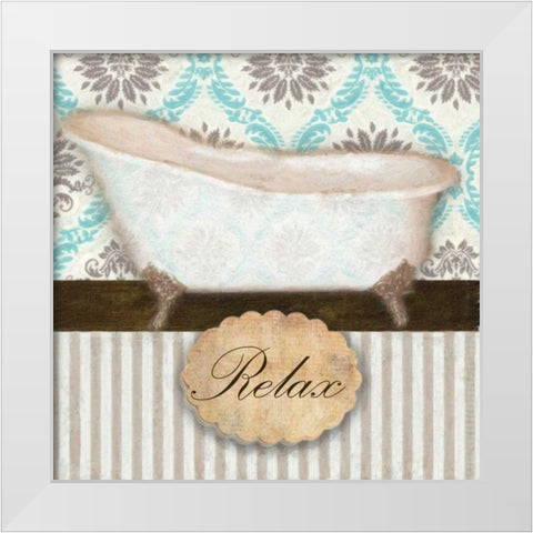 RELAX TUB A1 White Modern Wood Framed Art Print by Greene, Taylor