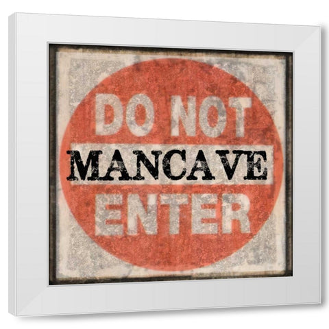 Mancave 5 White Modern Wood Framed Art Print by Greene, Taylor