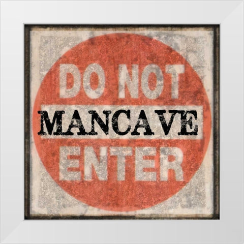 Mancave 5 White Modern Wood Framed Art Print by Greene, Taylor