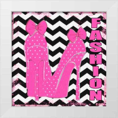 FASHION White Modern Wood Framed Art Print by Greene, Taylor