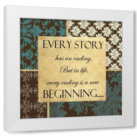 Every Story A White Modern Wood Framed Art Print by Greene, Taylor