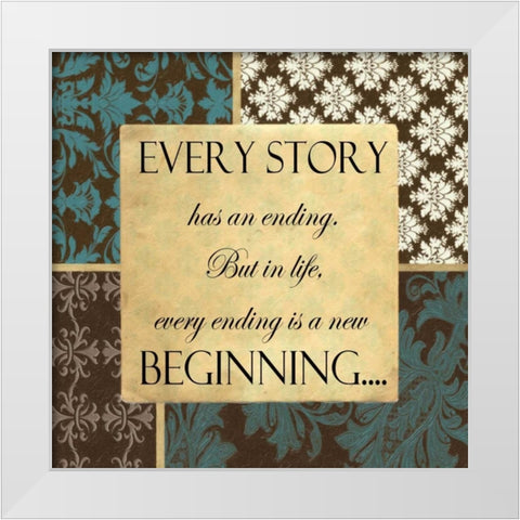 Every Story A White Modern Wood Framed Art Print by Greene, Taylor
