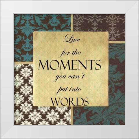 MOMENTS White Modern Wood Framed Art Print by Greene, Taylor