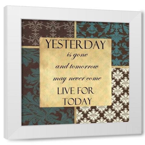 Yesterday Is Gone White Modern Wood Framed Art Print by Greene, Taylor
