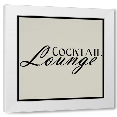 Cocktail Lounge White Modern Wood Framed Art Print by Greene, Taylor