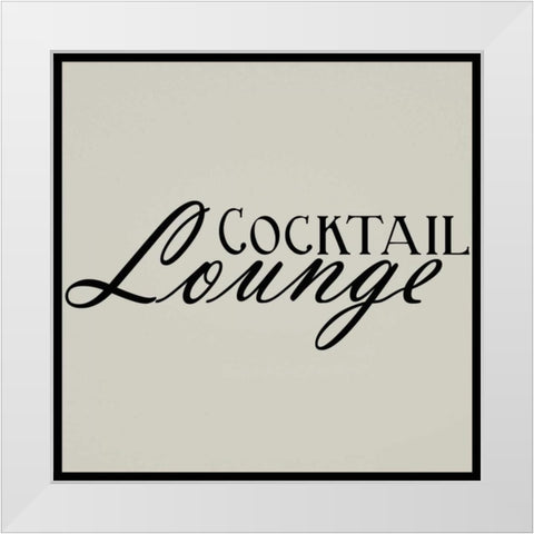 Cocktail Lounge White Modern Wood Framed Art Print by Greene, Taylor