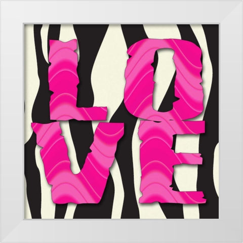 LOVE PATTERNS White Modern Wood Framed Art Print by Greene, Taylor