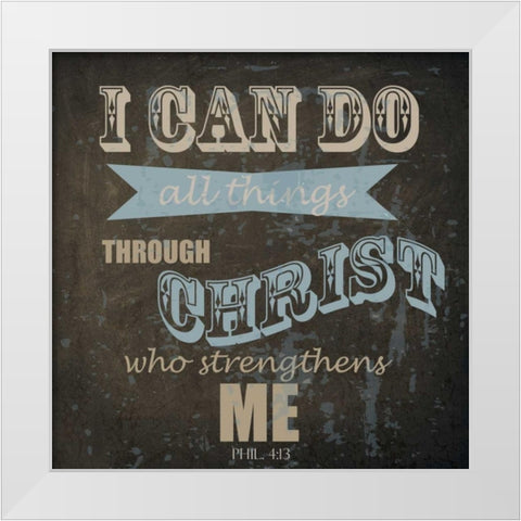 ALL THINGS White Modern Wood Framed Art Print by Greene, Taylor