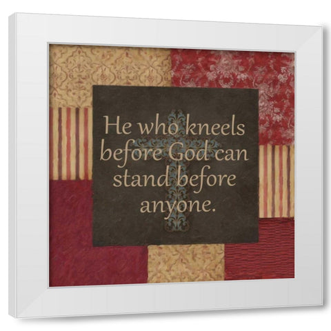 HE WHO KNEELS White Modern Wood Framed Art Print by Greene, Taylor