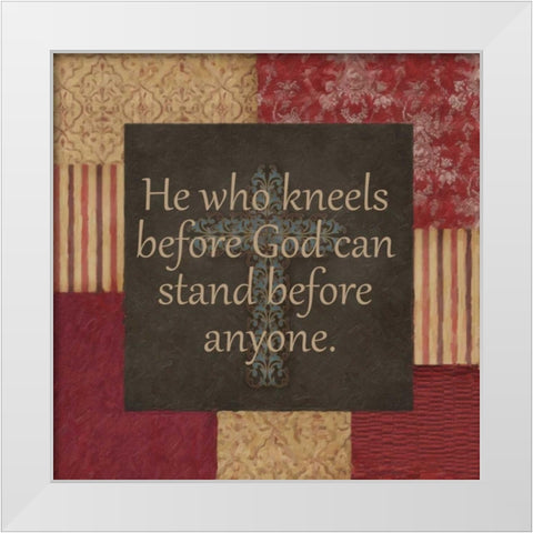 HE WHO KNEELS White Modern Wood Framed Art Print by Greene, Taylor