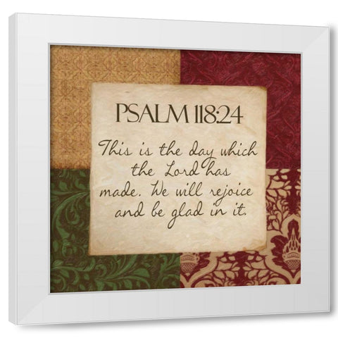 Psalm 118 C White Modern Wood Framed Art Print by Greene, Taylor
