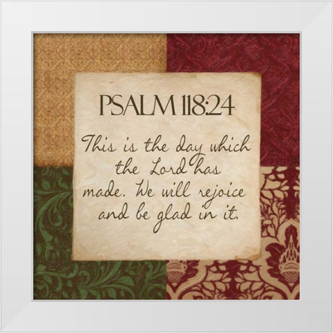 Psalm 118 C White Modern Wood Framed Art Print by Greene, Taylor