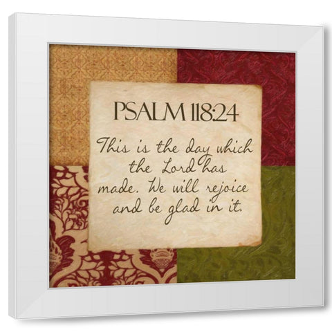 Psalm 118 White Modern Wood Framed Art Print by Greene, Taylor