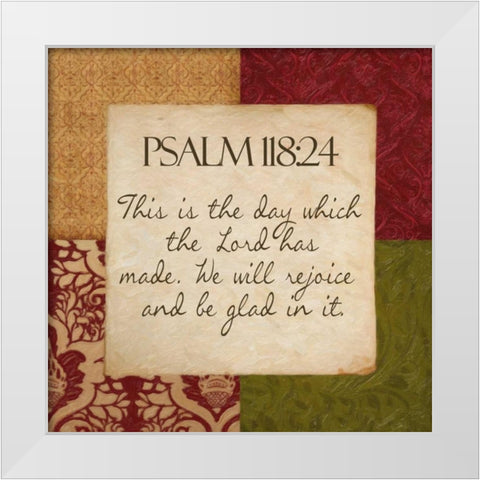 Psalm 118 White Modern Wood Framed Art Print by Greene, Taylor